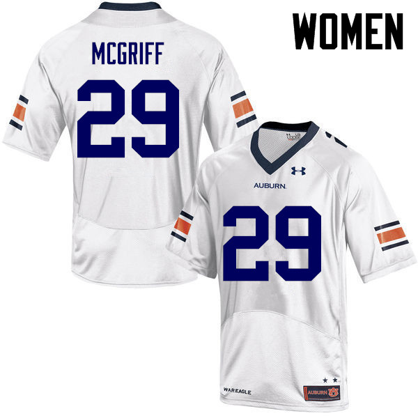 Women's Auburn Tigers #29 Jaylen McGriff White College Stitched Football Jersey